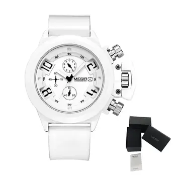 MEGIR Men Watches Luxury Fashion Sport Military Chronograph Luminous Date Quartz Wristwatch Clock Big Dial Relogio Masculino 2002