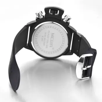 MEGIR Men Watches Luxury Fashion Sport Military Chronograph Luminous Date Quartz Wristwatch Clock Big Dial Relogio Masculino 2002