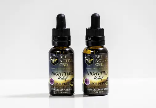 Bee Active Nighttime Relief Pet Tincture - CBD + CBN - Bone Broth