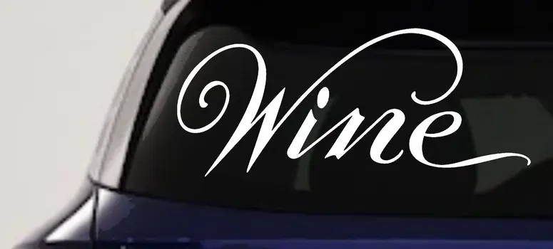 Custom Wine Bar Restaurant Decal - Store Window & Vehicle Vinyl Sticker