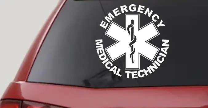 EMT Car Truck Window Decal Sticker - Emergency Medical Technician Vinyl