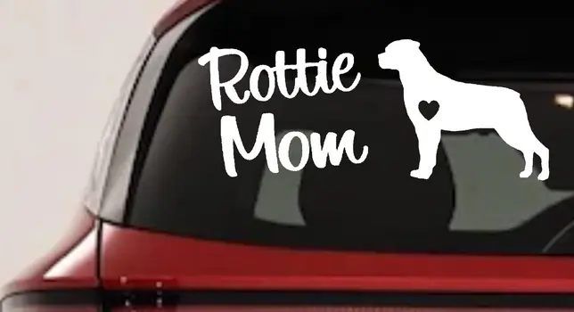 Rottie Mom Rottweiler Dog Car Truck Window Vinyl Decal Sticker