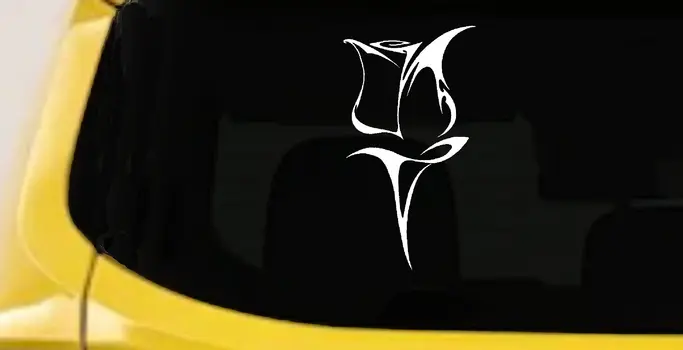 Tulip Rose Flower Decal Sticker for Car Truck Window Decor