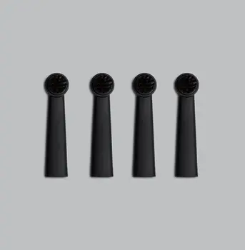 4 Bruzzoni toothbrush replacement heads (black)