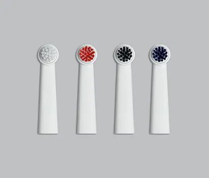 4 Bruzzoni toothbrush replacement heads (white 4 colours)