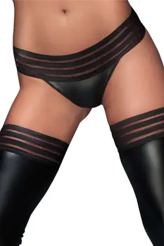 Powerwetlook panty with elastic tape F161 - XXL