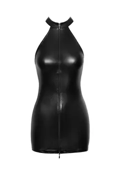 F278 Snake wet look mini dress - 3XL