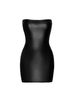 F317 Wild crocodile printed wetlook mini dress - 3XL