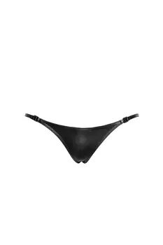 P012 Wild crocodile wetlook thong with double opening - 3XL