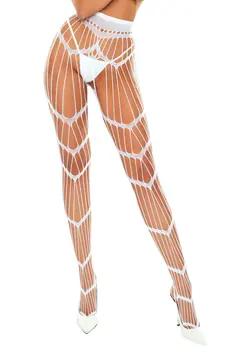 open tights S033 white - S/M