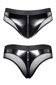 vinyl mesh thong REOscar001 black - 2XL