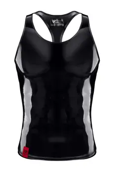 black PVC Tank Top RMFreddie - 2XL