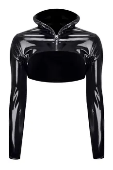 black short vinyl Jacket TDNele001 - 2XL