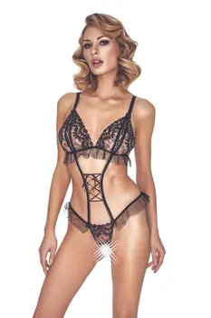 schwarzer Body ouvert Salmakis - 3XL