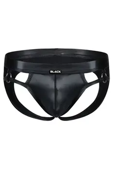 schwarzer Wetlook Jockstrap BL4CK02 - XL