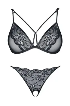 schwarzes Set Gabrielle - XXL