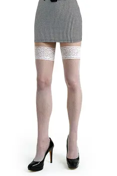 halterlose Netz-Strümpfe Veronica T5/6 weiß von Legg Story