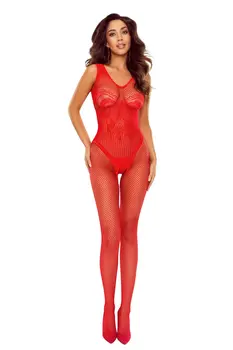 roter ouvert Bodystocking BS120 - S/L
