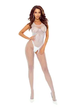 weißer ouvert Bodystocking BS120 - S/L