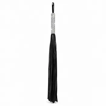 Tyche - The Black Vegan Leather Sex Whip, Spanking Toy