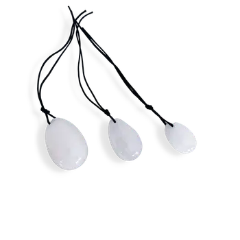 Harmonia- The Enlightenment Rose Quartz Egg Set and Clear Quartz Yoni Eggs