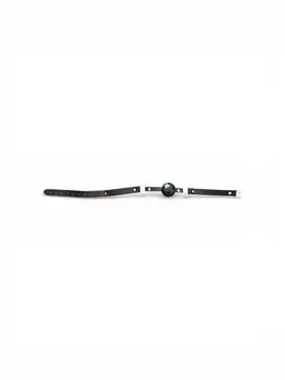 Luxury BDSM Ball Gag – Black Faux Leather | 24.5 Inch Adjustable Strap