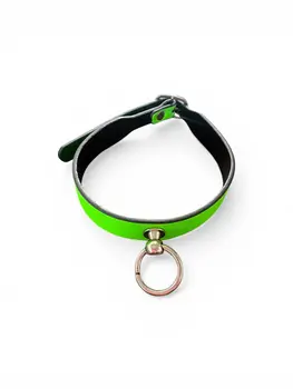 Neon Green Luxury Bondage Collar