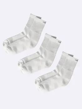 Premium Cotton Crew Socks for Men and Women Pack of 3 Pairs