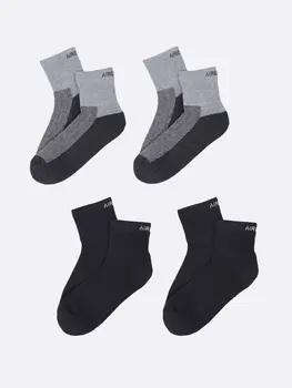 Pure Cotton Ankle Socks for Men and Women Pack of 4 Pairs