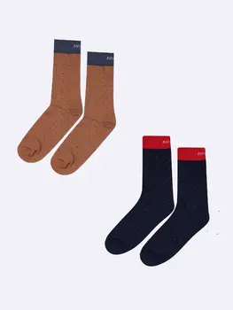 Premium Cotton Crew Dress Socks for Men and Women Pack of 2 Pairs