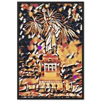 NEW YORK 4.7.1900 Velvet Edition Framed Poster