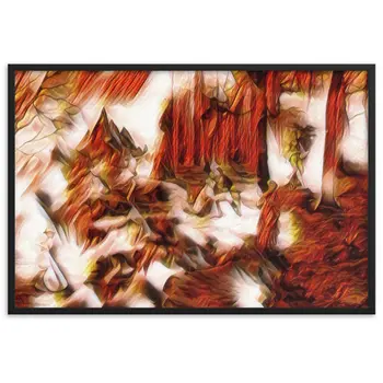 AMONG THE FOUR SEASONS YOU ARE THE FIFTH SENSE Velvet Edition Framed Poster