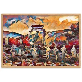 A SUNDAY AT THE ORACLE OF DELPHI Premium Framed Poster