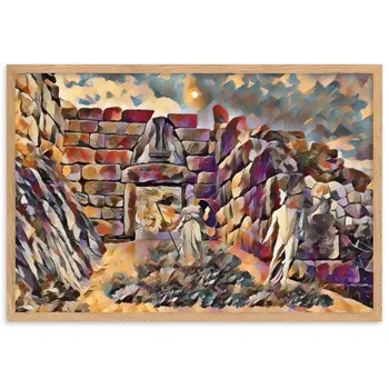 PERSEUS ON THE ROAD TO LION GATE Superior Framed Poster
