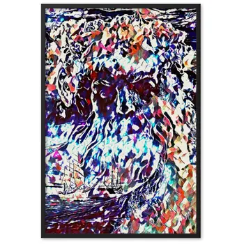 WHEN POSEIDON ASKED THE WAVES TO DANCE UPPER Framed Poster