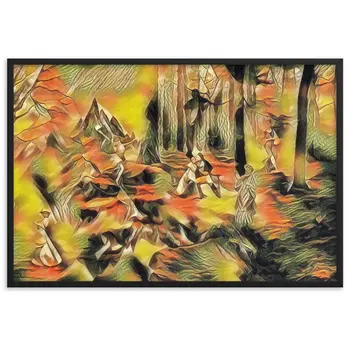 AMONG THE FOUR SEASONS YOU ARE THE FIFTH SENSE Velvet Edition Framed Poster