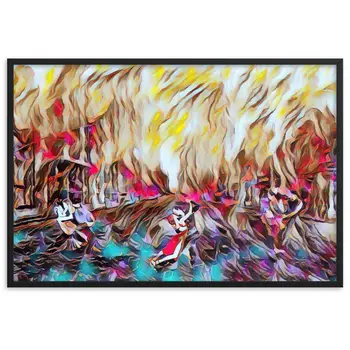 DANCE ME LIKE THE RAIN THAT BURNING OUT THE FIRE AROUND ME Framed Poster
