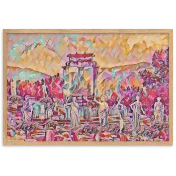 A SUNDAY AT THE ORACLE OF DELPHI Superior Framed Poster