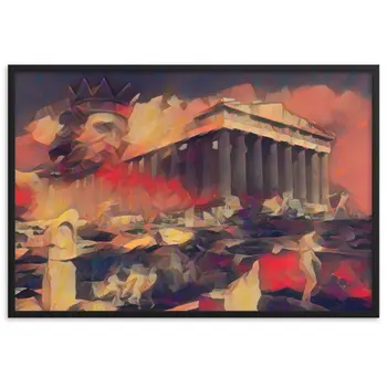 A SUNDAY UNDER ACROPOLIS V2 Premium Framed Poster