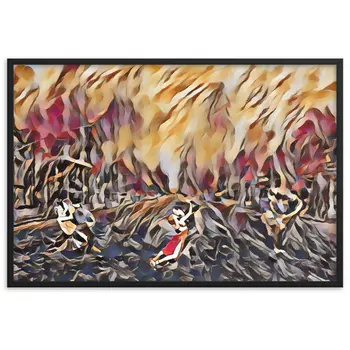 DANCE ME LIKE THE RAIN THAT BURNING OUT THE FIRE AROUND ME Framed Poster
