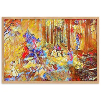 AMONG THE FOUR SEASONS YOU ARE THE FIFTH SENSE UPPER Framed Poster