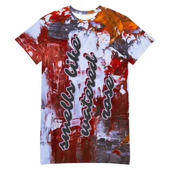 WATERED ROSE T-shirt dress by Gianneli