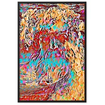 WHEN POSEIDON ASKED THE WAVES TO DANCE UPPER Framed Poster