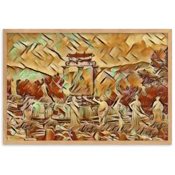 A SUNDAY AT THE ORACLE OF DELPHI Premium Framed Poster