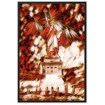NEW YORK 4.7.1900 Velvet Edition Framed Poster