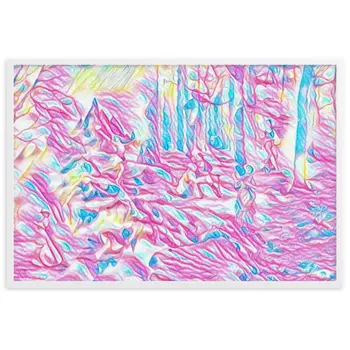 AMONG THE FOUR SEASONS YOU ARE THE FIFTH SENSE Velvet Edition Framed Poster