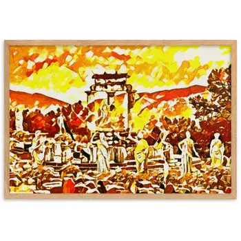 A SUNDAY AT THE ORACLE OF DELPHI Superior Framed Poster