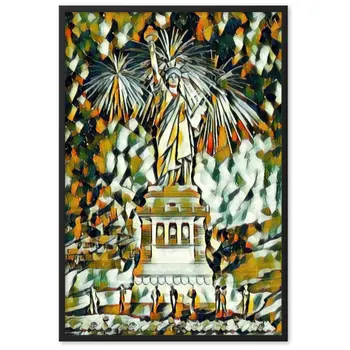 NEW YORK 4.7.1900 Velvet Edition Framed Poster