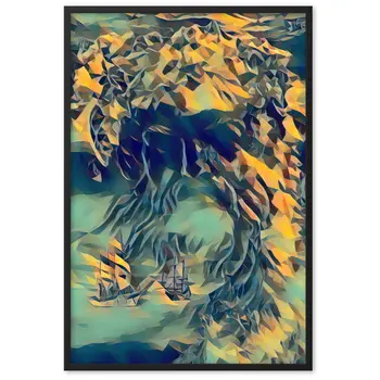 WHEN POSEIDON ASKED THE WAVES TO DANCE Superior Framed Poster