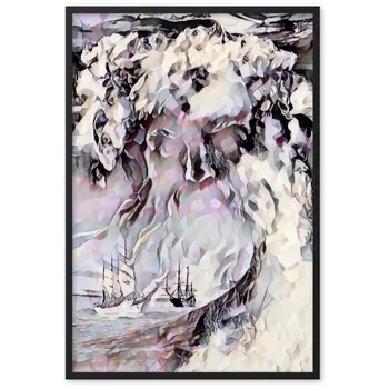 WHEN POSEIDON ASKED THE WAVES TO DANCE UPPER Framed Poster